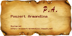 Poszert Armandina névjegykártya